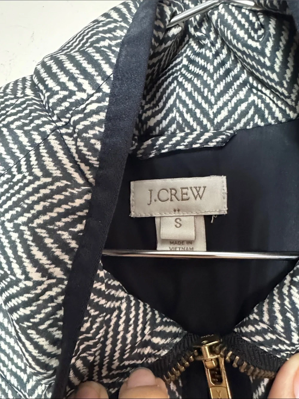 J. Crew Herringbone Quilted Excursion Vest Size Small